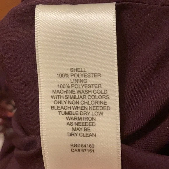 Eliza J Burgundy Purple Pink Floral Dress V Neck Fitted 3/4 Sleeve - Picture 14 of 15